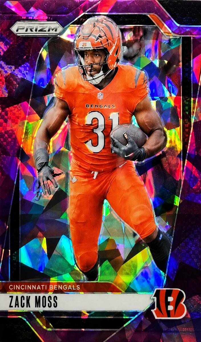 2024 Panini Prizm Football Purple Ice Zack Moss #56