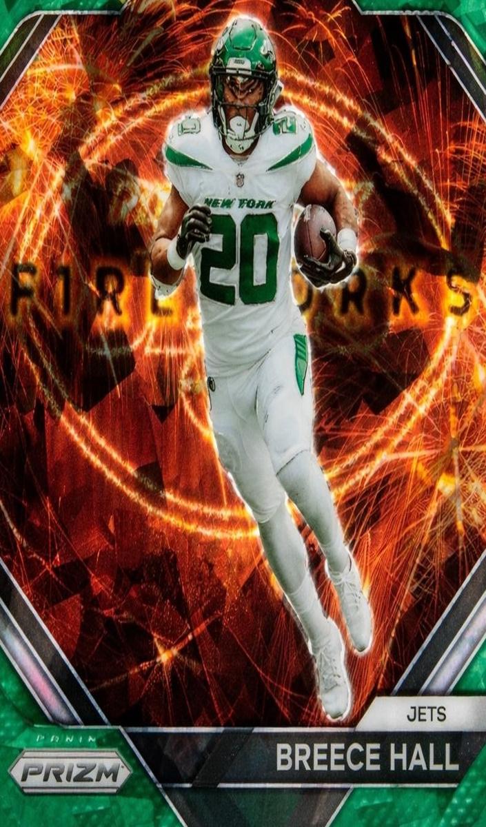 2023 Panini Prizm Football Green Ice Breece Hall #F-19