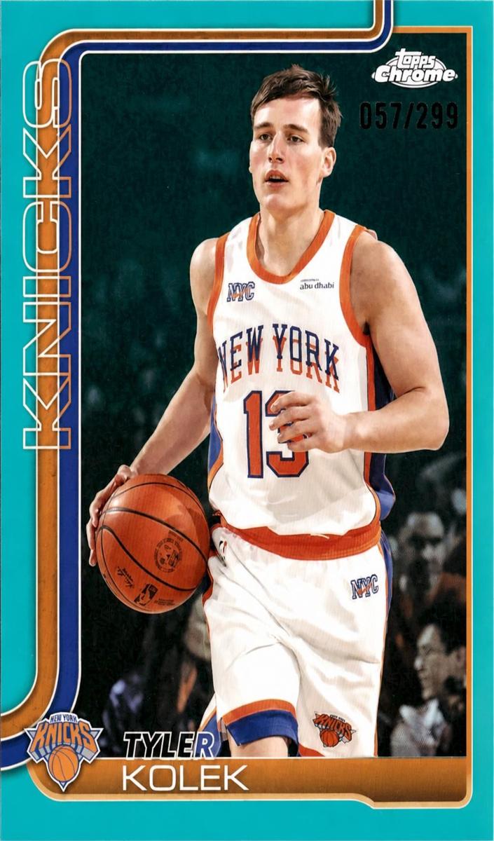 2025 Topps Chrome Basketball Teal Refractor Tyler Kolek #139
