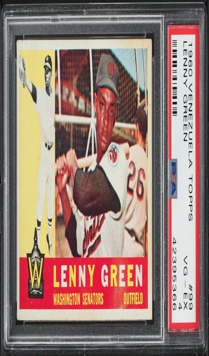 1960 Topps Venezuelan Baseball Lenny Green #99 PSA 4.5