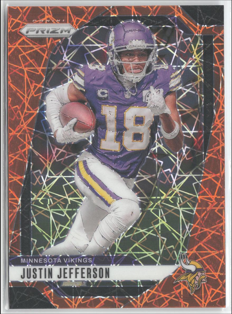 2024 Panini Prizm Football Lazer Justin Jefferson #187 PSA 10