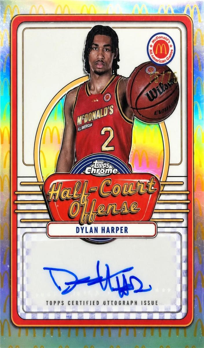 2024 Topps Chrome McDonald's All American Basketball McDonald's Logo Refractor Dylan Harper #IML-DYL PSA 9