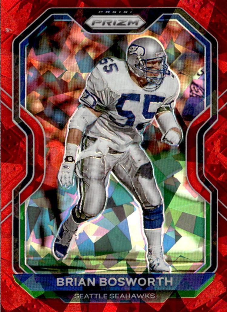 2020 Panini Prizm Football Red Ice Prizm Brian Bosworth #299 CSG 8.5