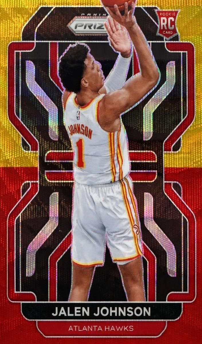 2021 Panini Prizm Basketball Red & Gold Wave Jalen Johnson #305 PSA 9
