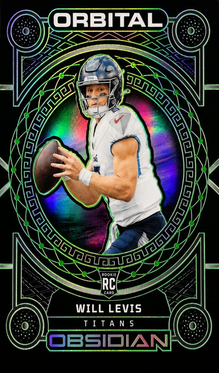 2023 Panini Obsidian Football Electric Etch Green Will Levis #23 PSA 9