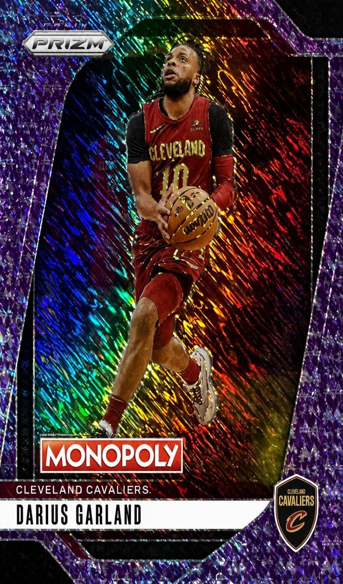 2024 Panini Prizm Monopoly Basketball Purple Millionaire Shimmer Darius Garland #14