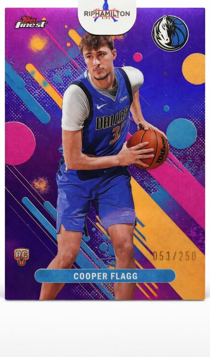 2025 Topps Finest Basketball Purple Refractor Cooper Flagg #1