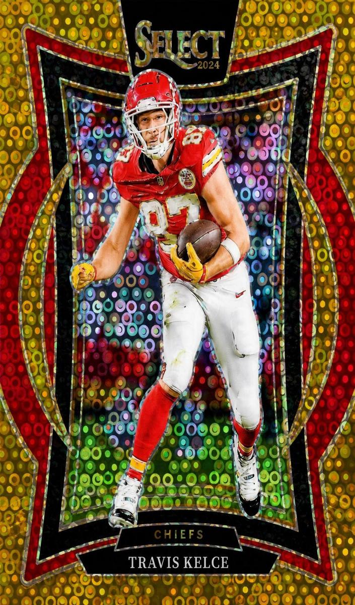 2024 Panini Select Football Gold Disco Travis Kelce #97