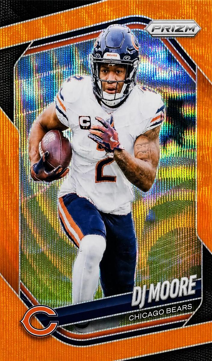 2025 Panini Prizm Football Orange Wave DJ Moore #92