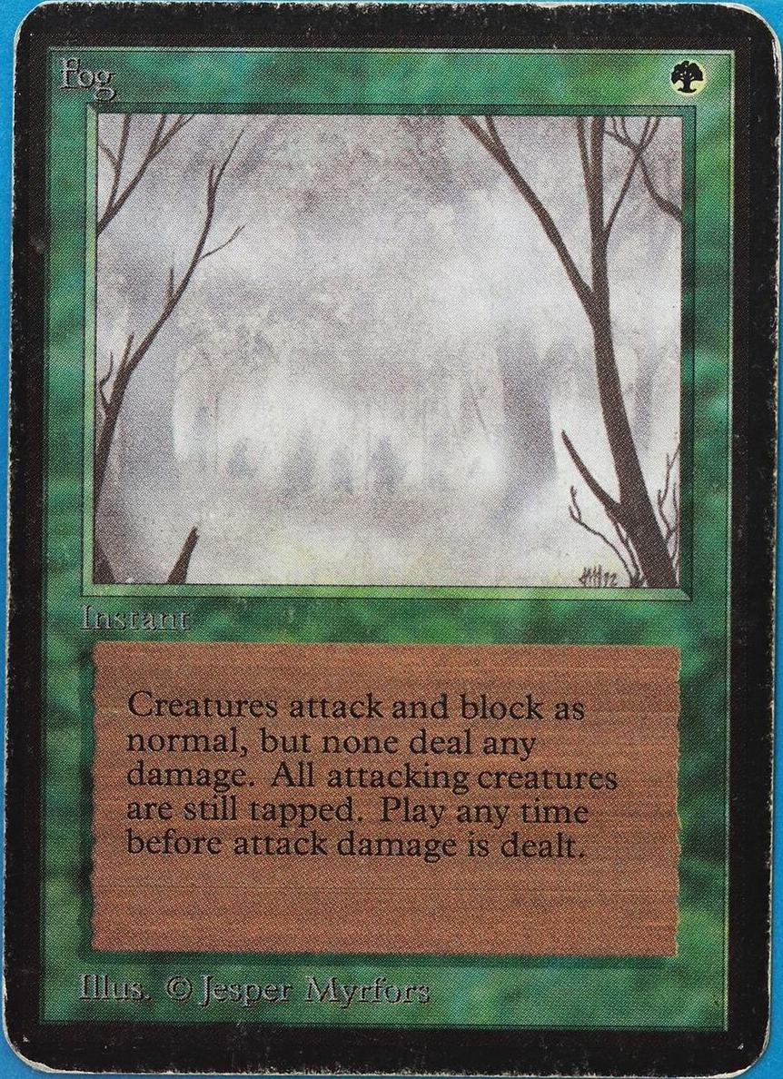 1993 Magic The Gathering Alpha Fog #NNO BGS 8