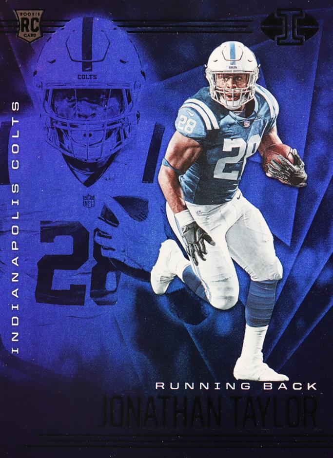 2020 Panini Illusions Football Trophy Collection Sapphire Jonathan Taylor #14