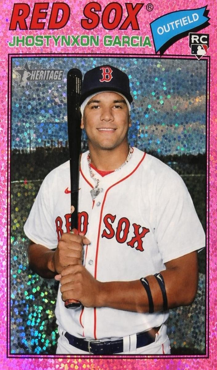 2026 Topps Heritage Baseball Pink Sparkle Refractor Jhostynxon Garcia #112