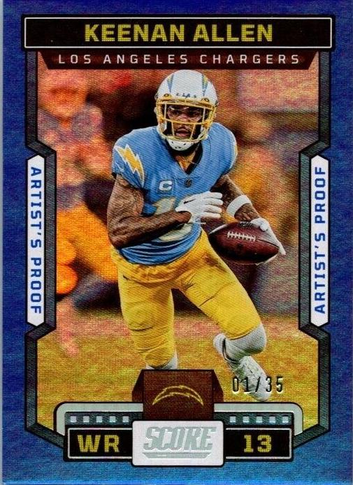 2023 Panini Score Football Artist's Proof Keenan Allen #146