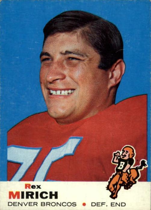 1969 Topps Football Rex Mirich #49