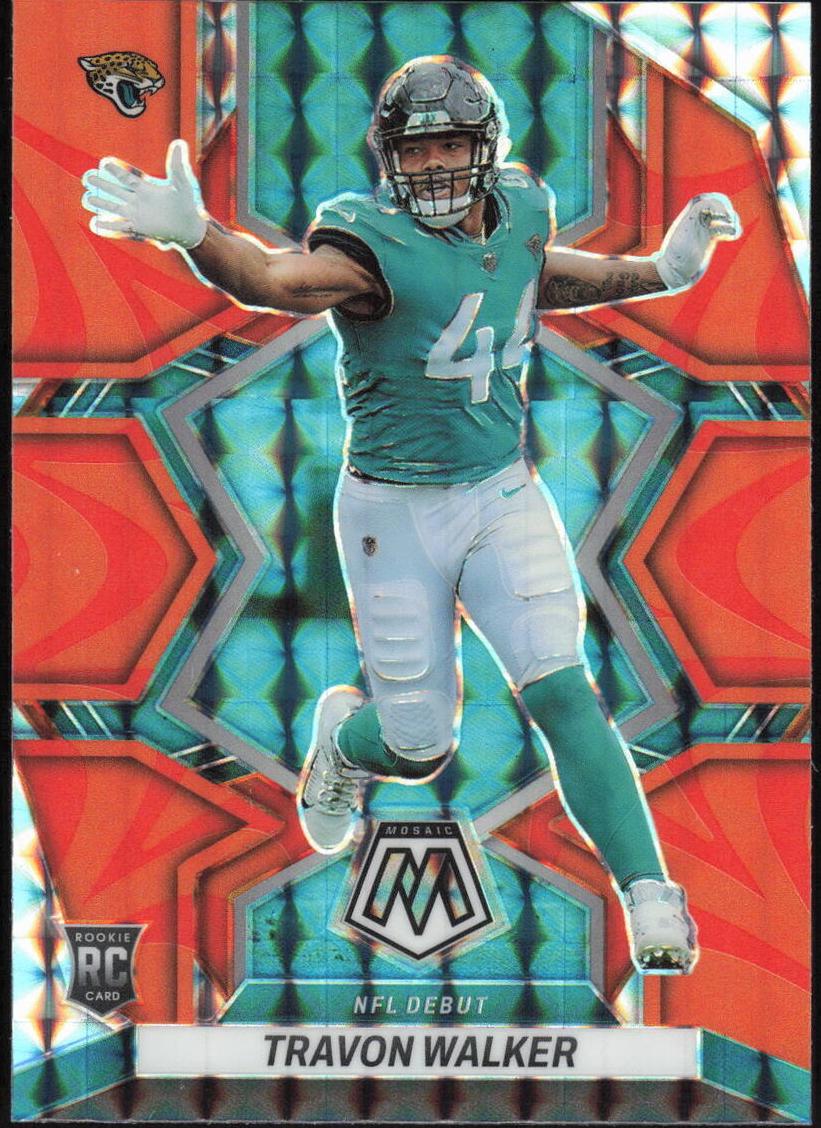 2022 Panini Mosaic Football Reactive Orange Travon Walker #286