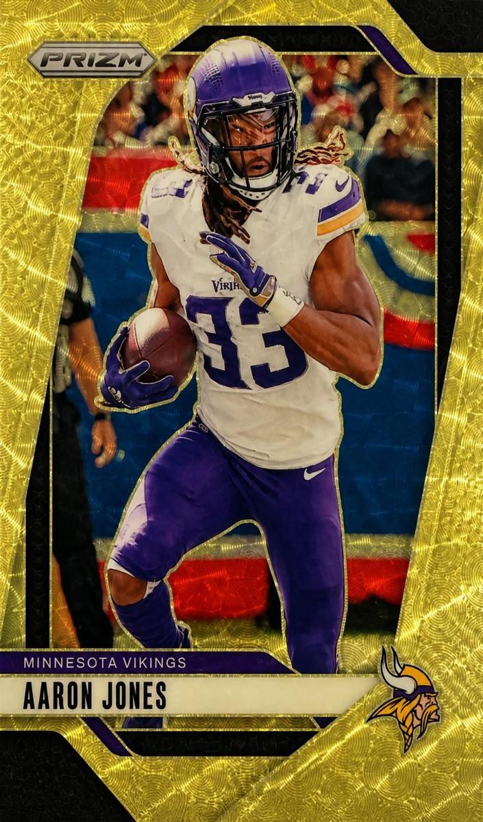 2024 Panini Prizm Football Gold Vinyl Aaron Jones #186