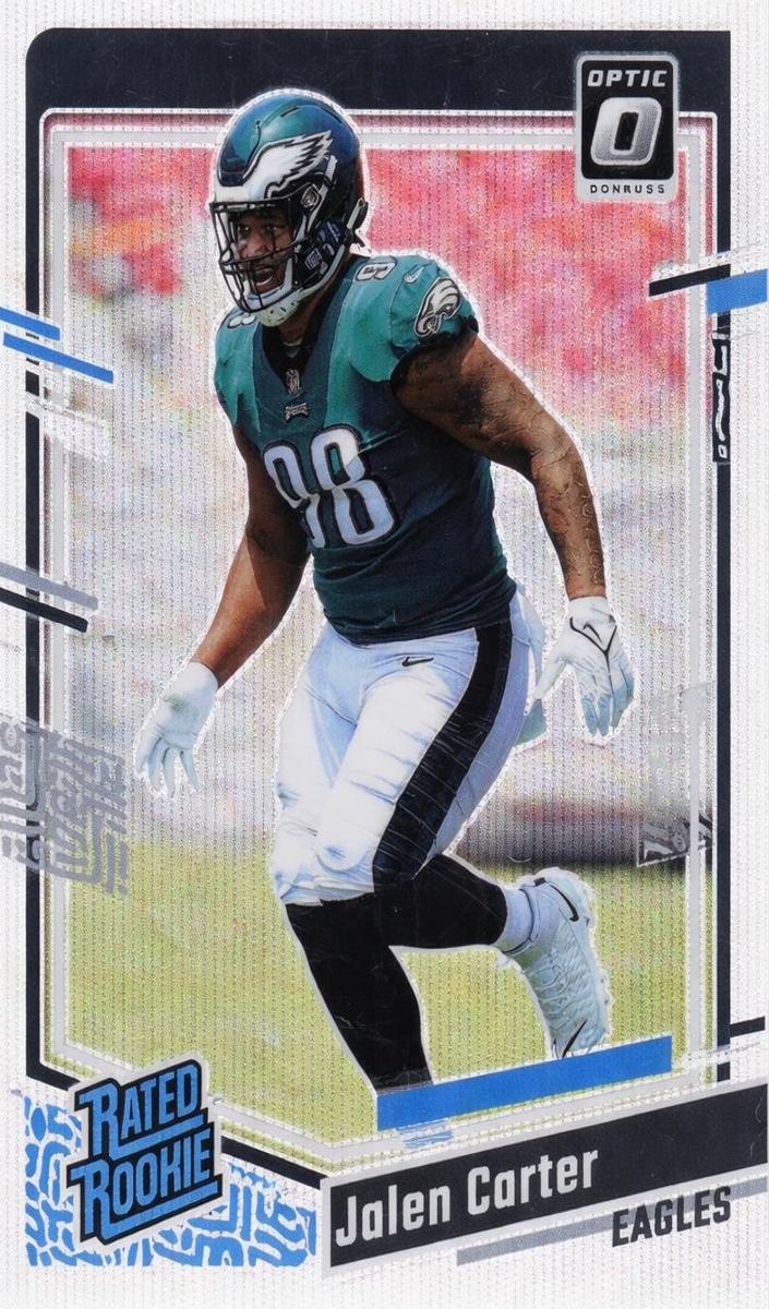 2023 Donruss Optic Football Wave Jalen Carter #281 PSA 8.5