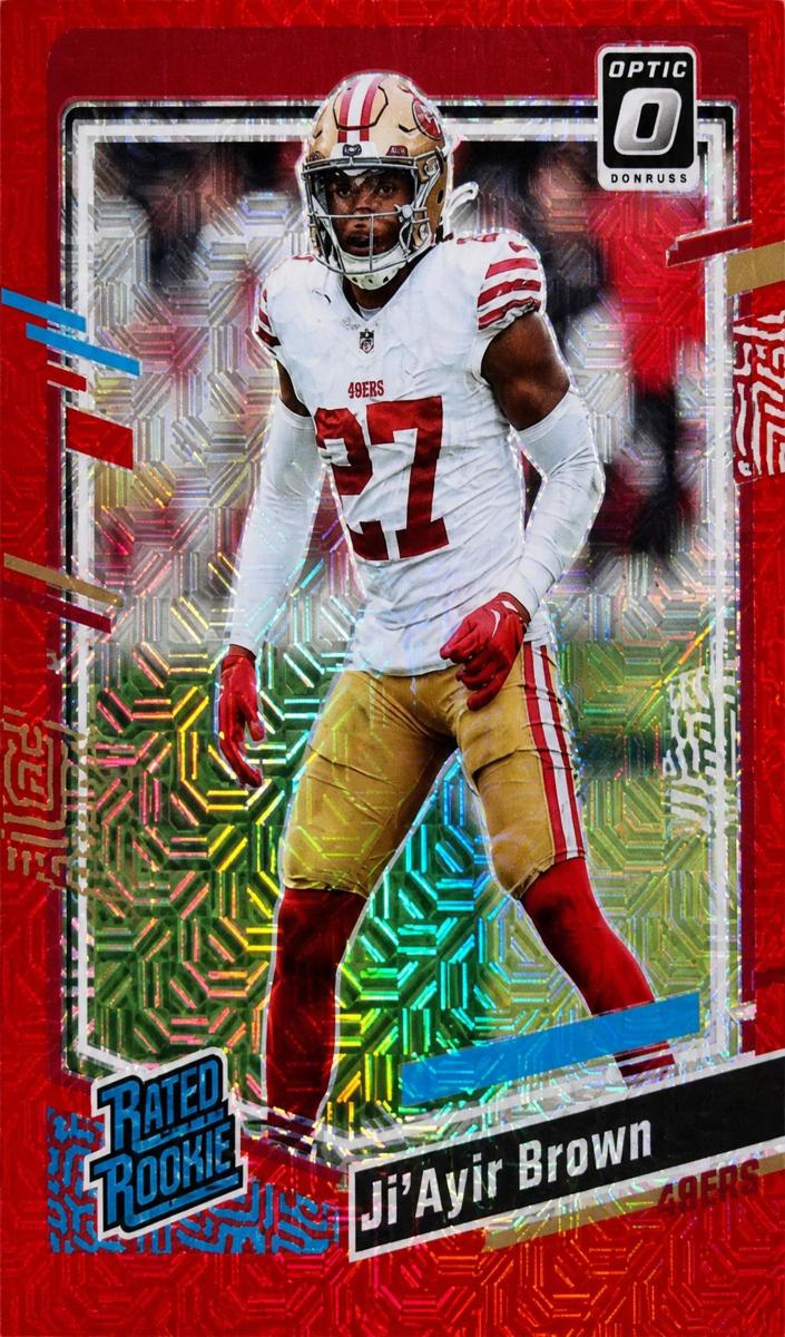 2023 Donruss Optic Football Red Mojo Ji'Ayir Brown #290 PSA 9