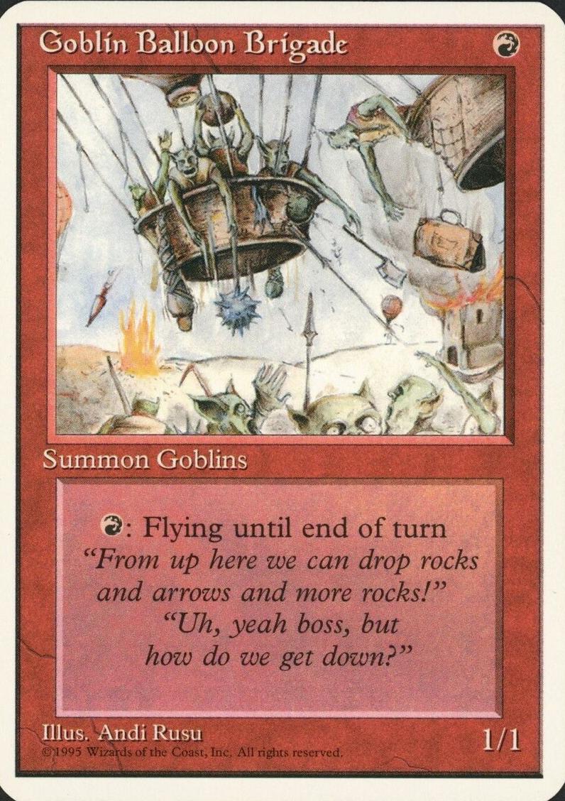 1993 Magic The Gathering Alpha Goblin Balloon Brigade #NNO