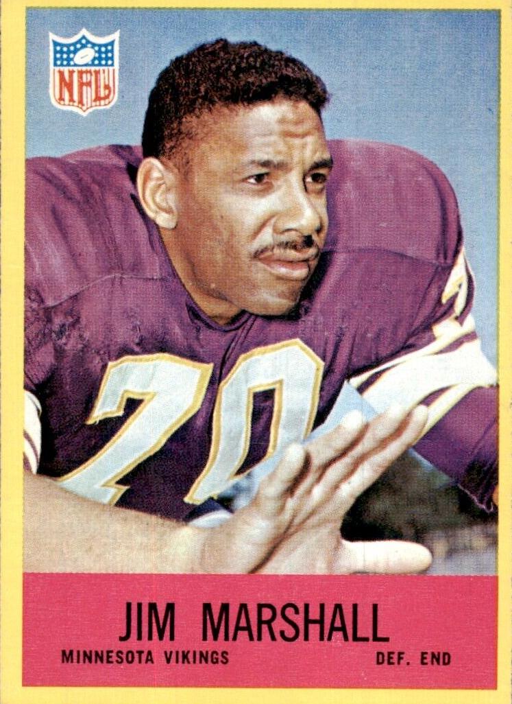 1967 Philadelphia Football Jim Marshall #103 PSA 8