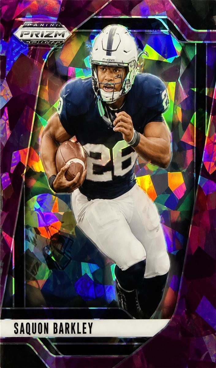 2025 Panini Prizm Draft Picks Football Purple Ice Saquon Barkley #190