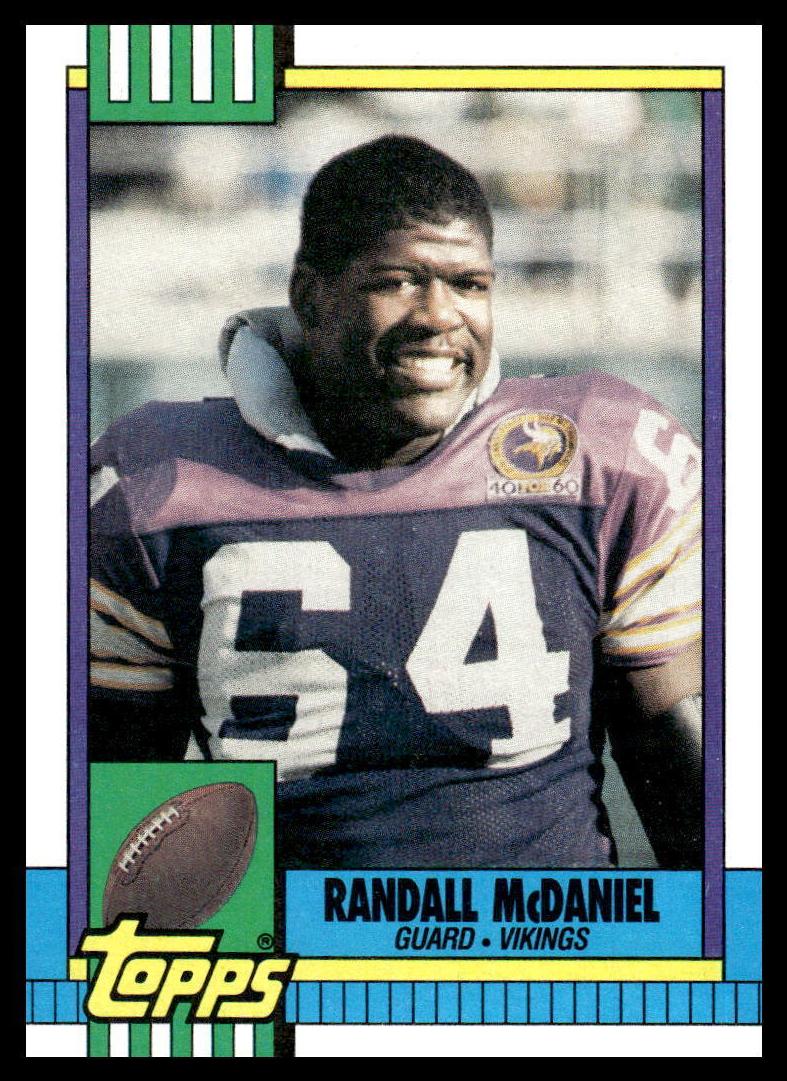 1990 Topps Football Randall McDaniel #104 PSA 9
