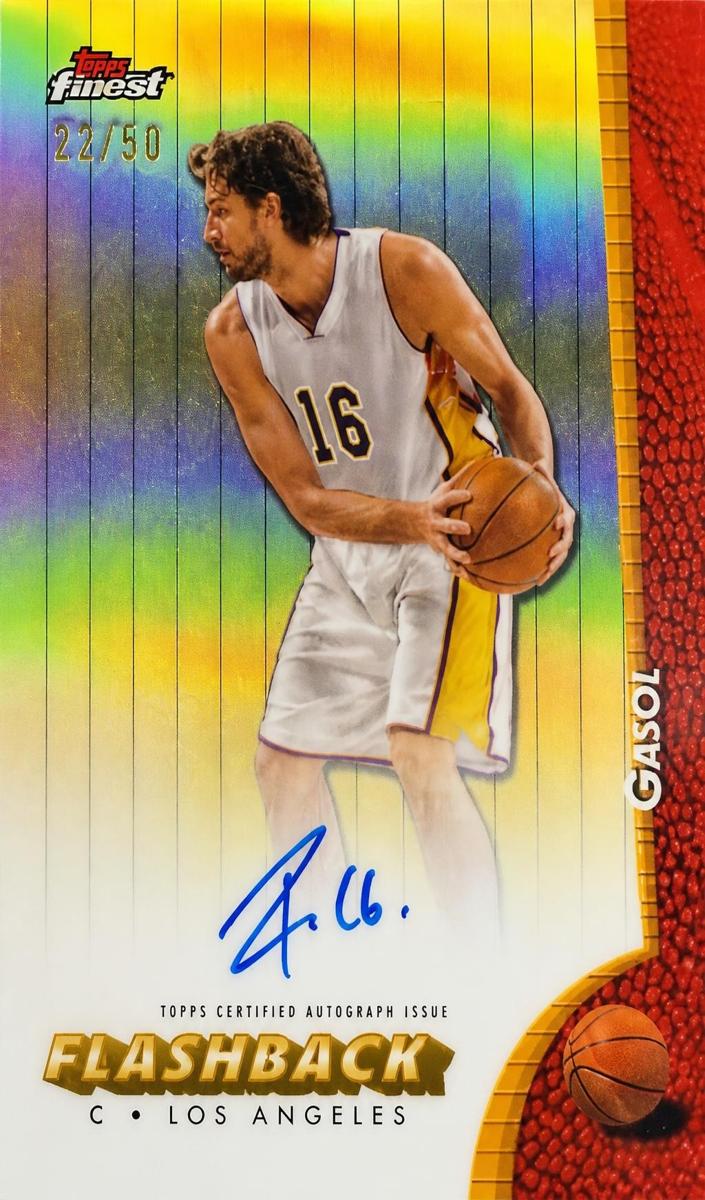2024 Topps Finest Basketball Gold Refractor Pau Gasol #FBA-PG