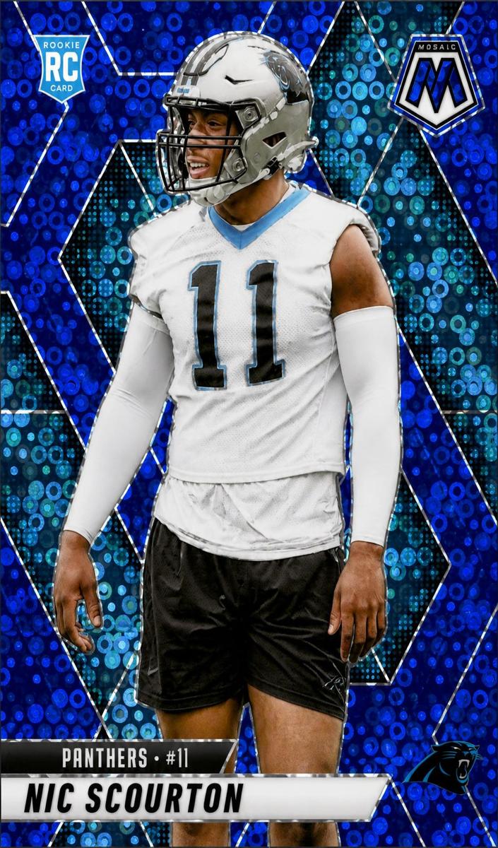 2025 Panini Mosaic Football No Huddle Blue Nic Scourton #391