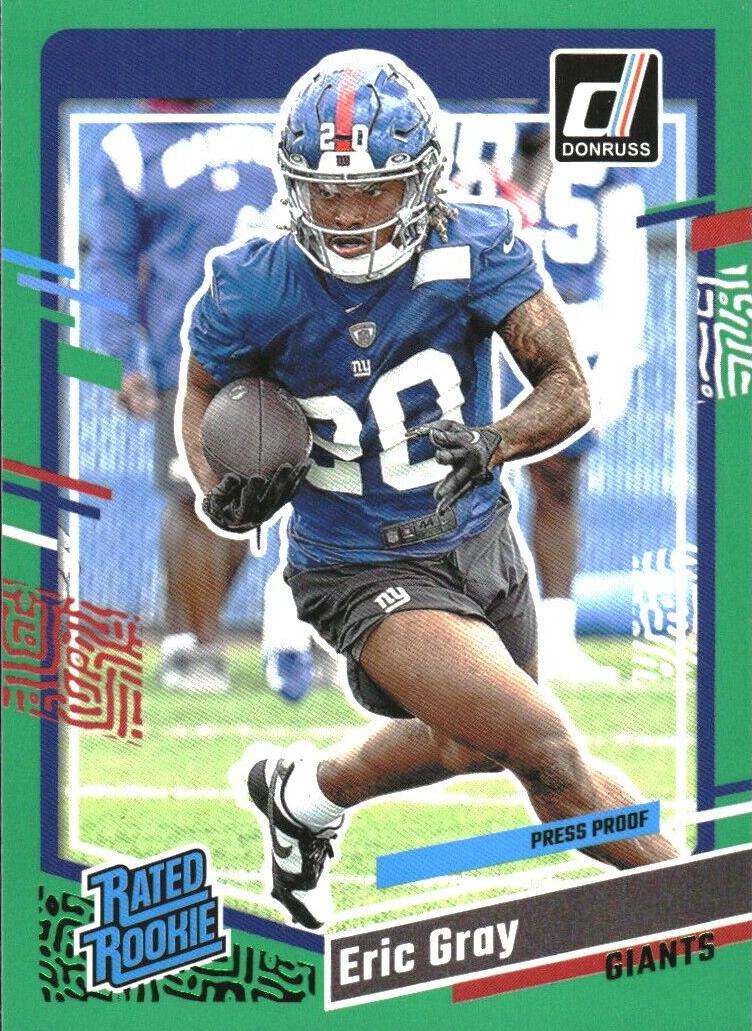 2023 Panini Donruss Football Press Proof Green Eric Gray #377