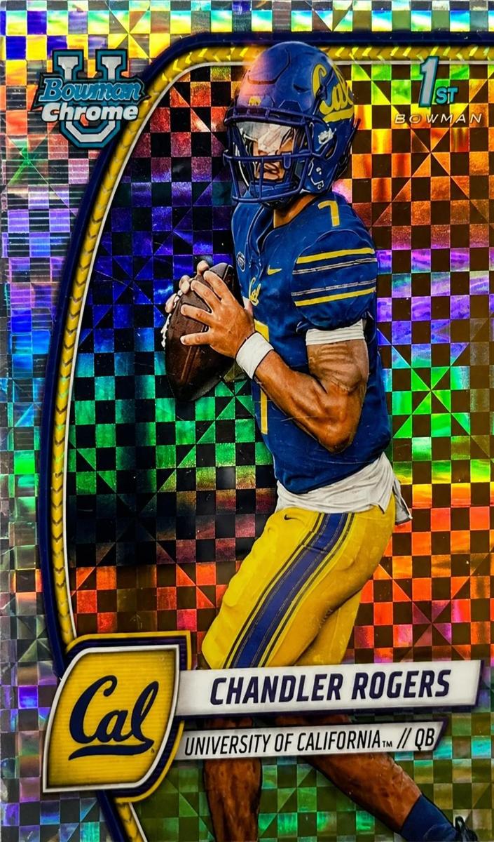 2024 Bowman Chrome University Football X-Fractor Chandler Rogers #41
