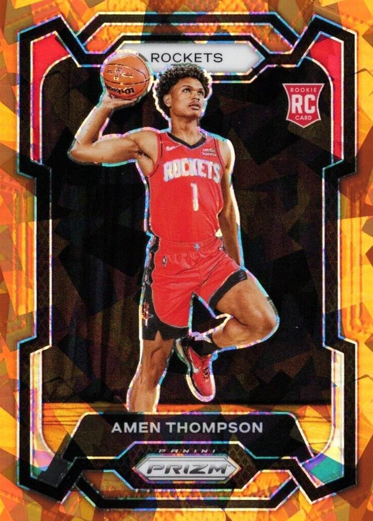 2023 Panini Prizm Basketball Orange Ice Amen Thompson #150 PSA 10