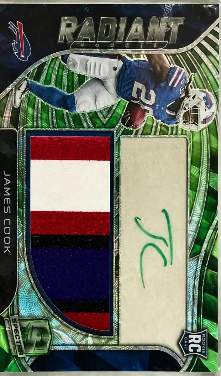 2022 Panini Spectra Football Neon Green James Cook #RAD-JCO