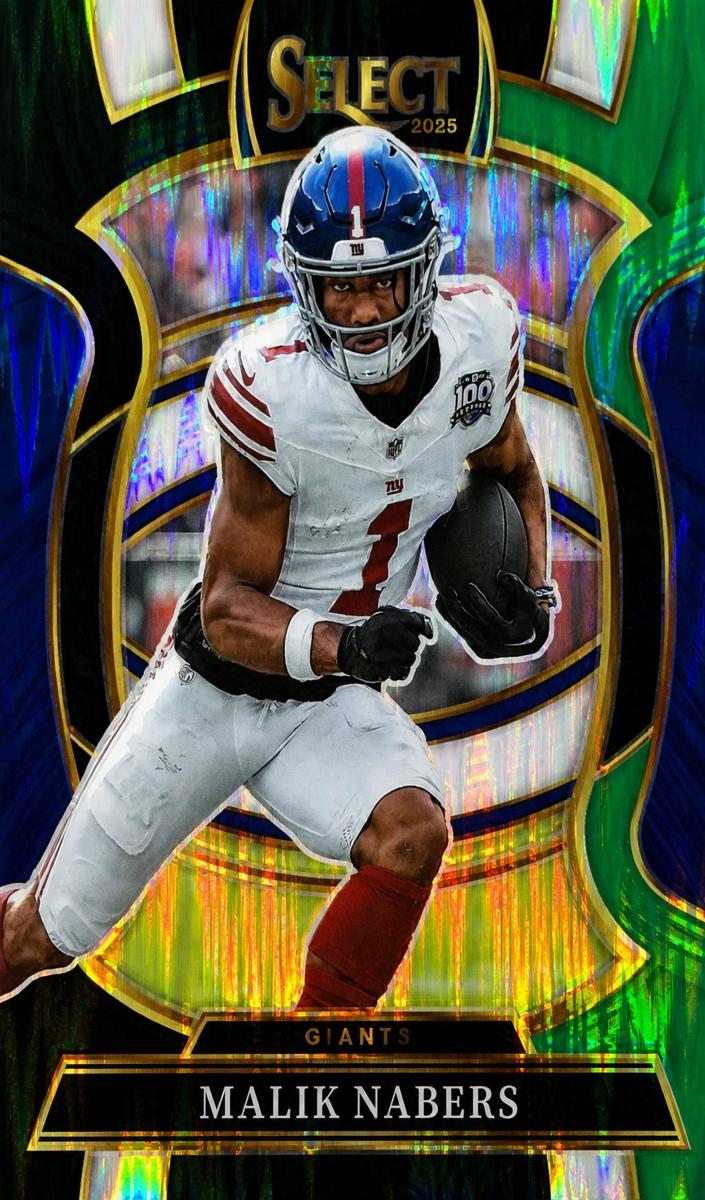 2025 Panini Select Football Black and Green Shock Malik Nabers #94