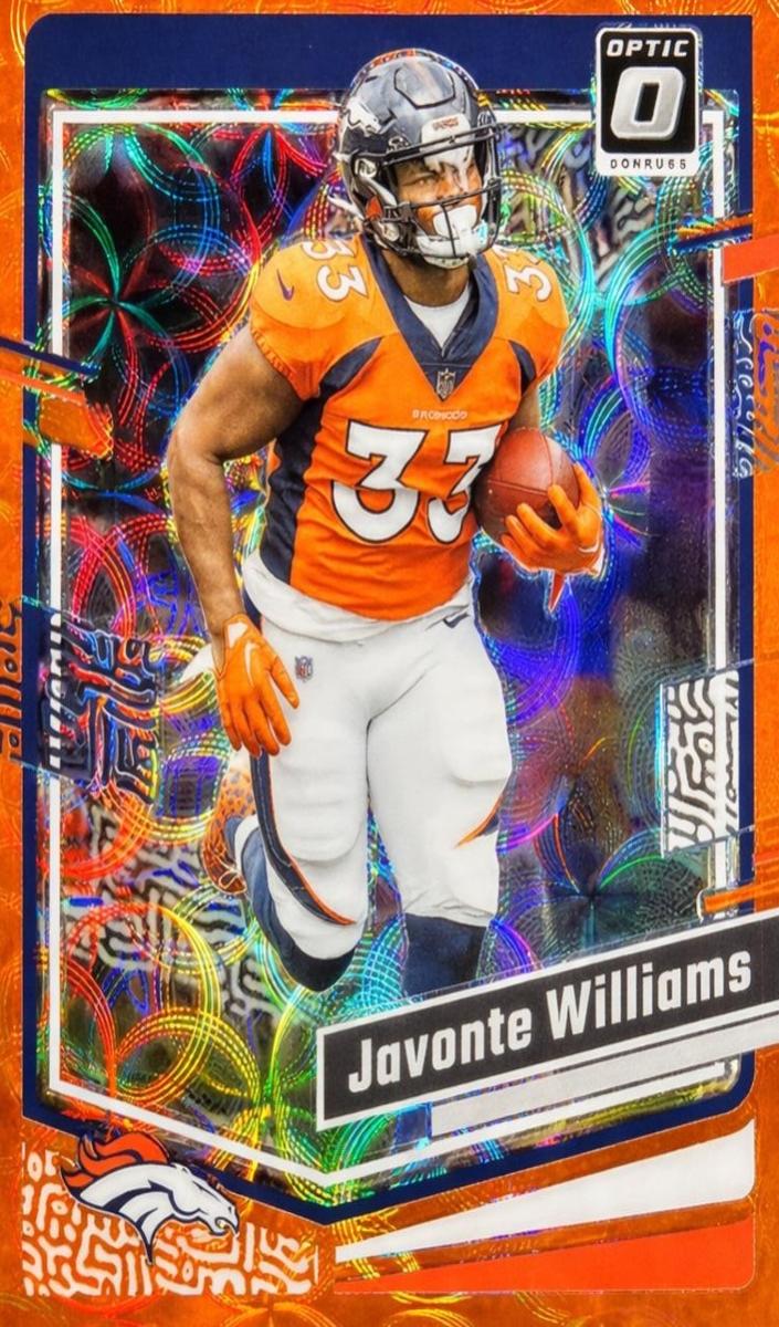 2023 Donruss Optic Football Orange Scope Javonte Williams #54