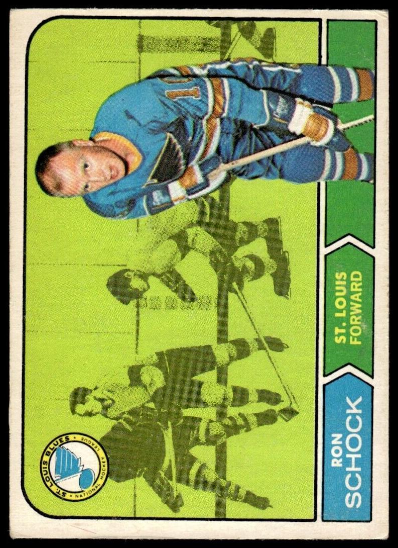 1968 O-Pee-Chee Hockey Ron Schock #118 PSA 7