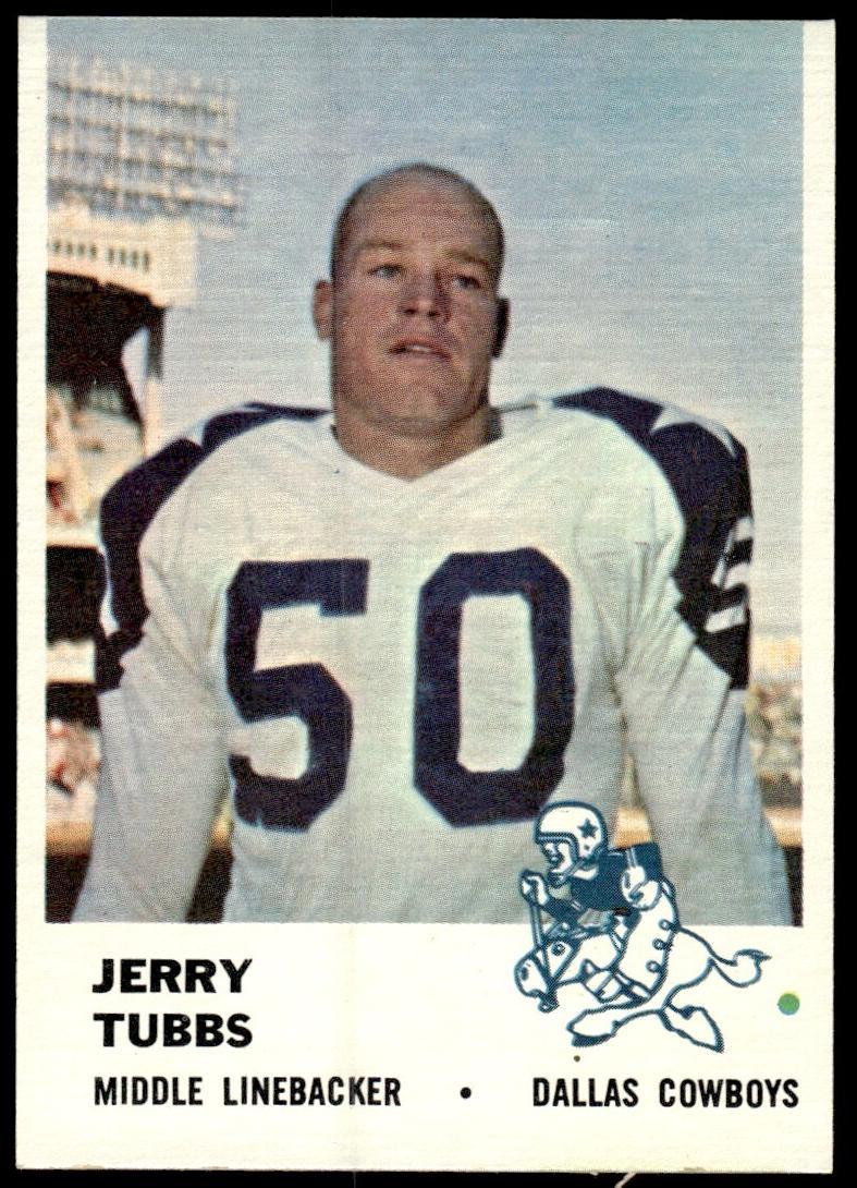1961 Fleer Football Jerry Tubbs #48 PSA 8
