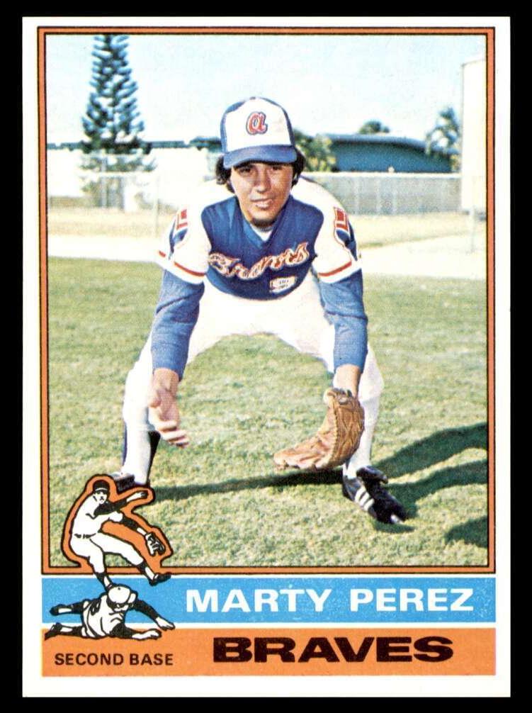 1976 Topps Baseball Marty Perez #177 PSA 9