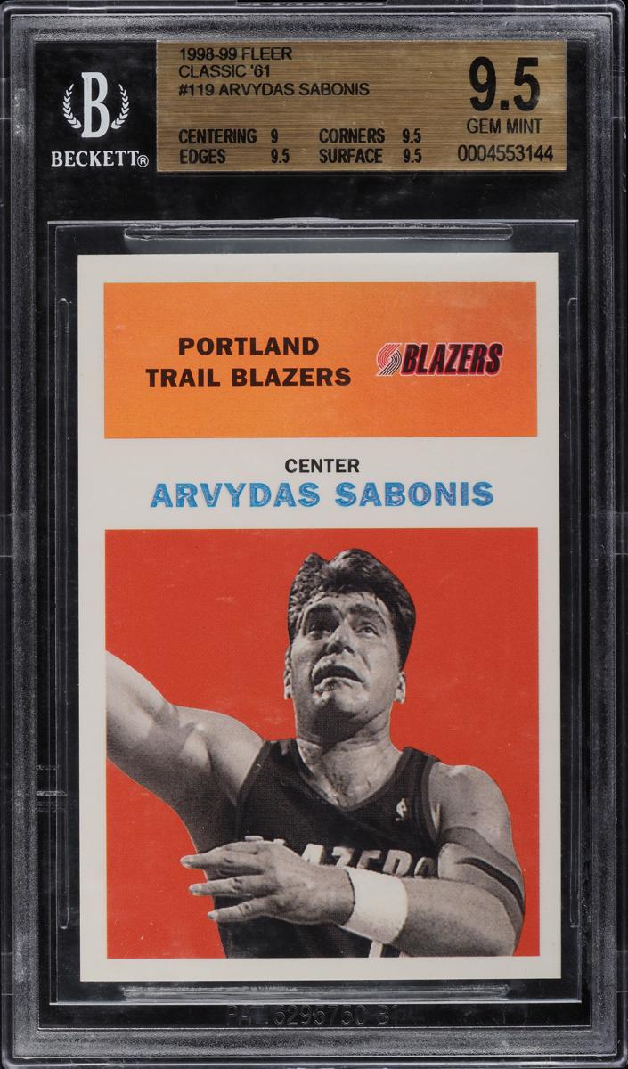 1998 Fleer Basketball Arvydas Sabonis #119C