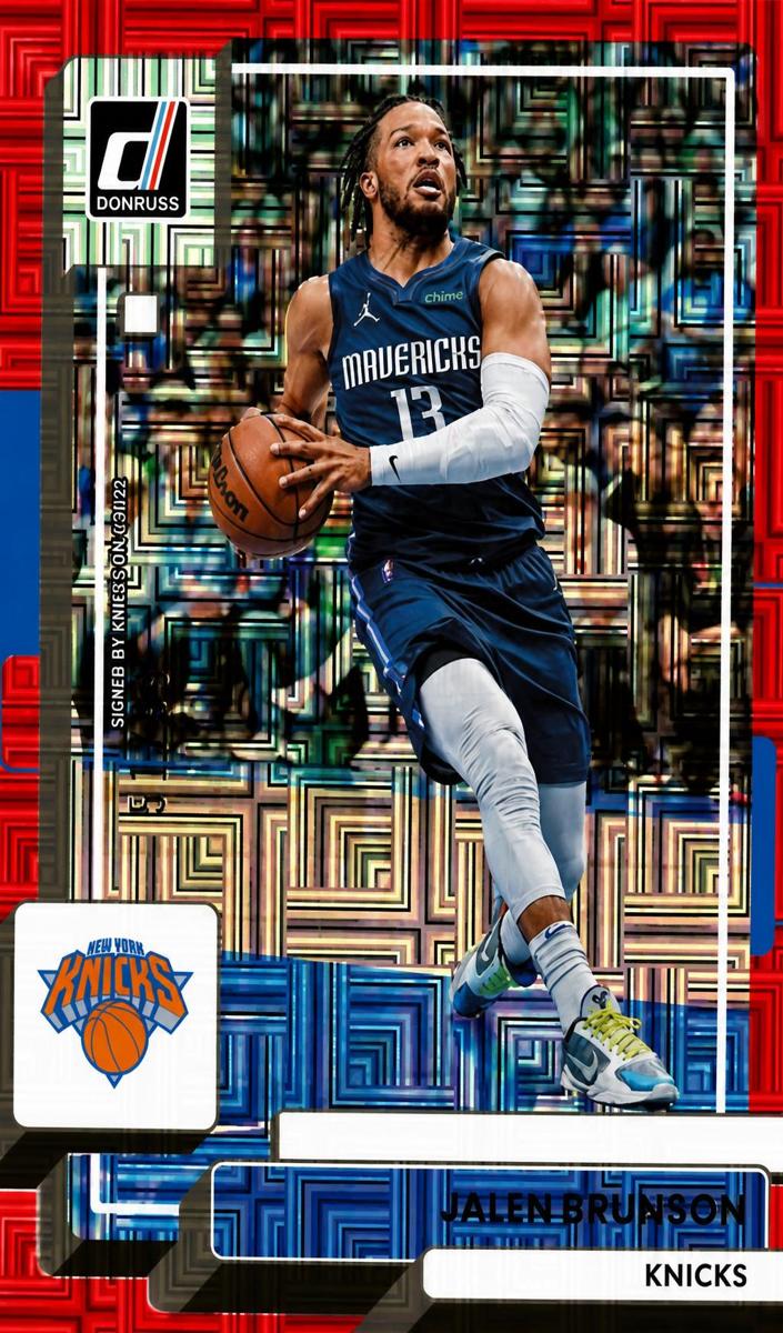 2022 Panini Donruss Basketball Choice Red Jalen Brunson #15 PSA 9