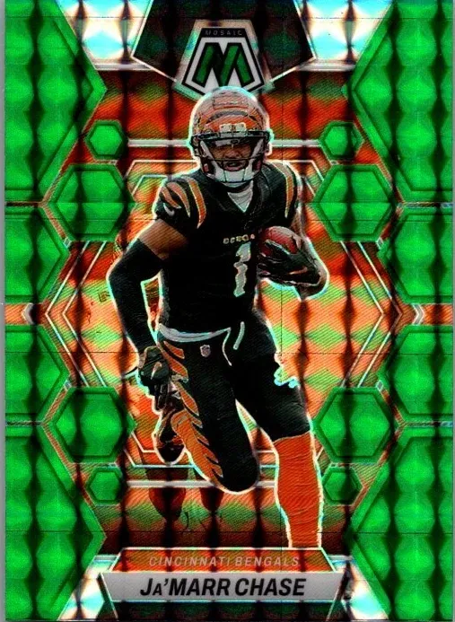 2023 Panini Mosaic Football Green Ja'Marr Chase #43 BGS 9.5