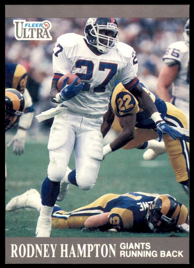 1991 Fleer Ultra Football Base Rodney Hampton #218