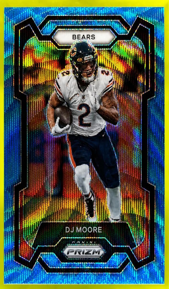 2023 Panini Prizm Football Blue Wave DJ Moore #47
