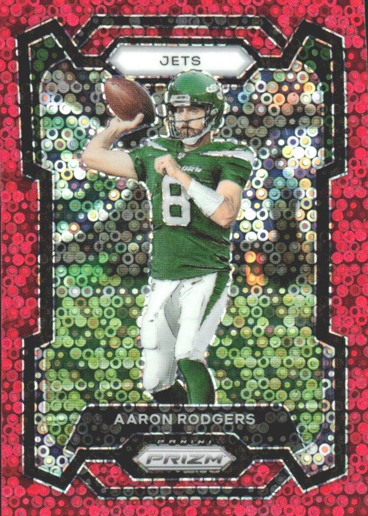 2023 Panini Prizm Football No Huddle Red Aaron Rodgers #227 SGC 9