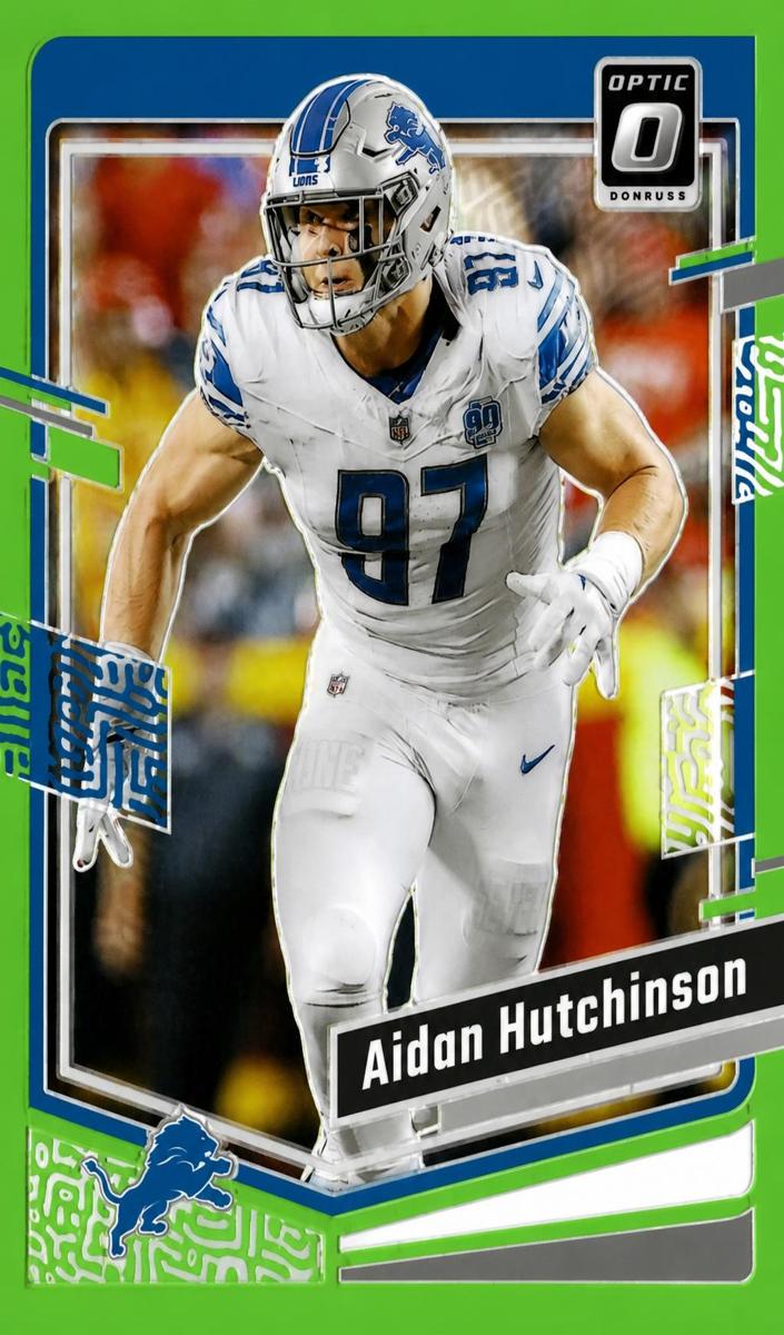 2023 Donruss Optic Football Lime Green Aidan Hutchinson #58