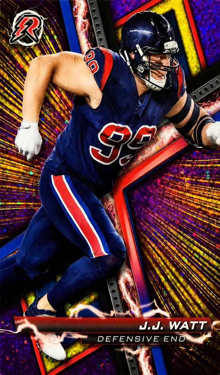 2023 Topps Composite Football Purple And Yellow Static J.J. Watt #93