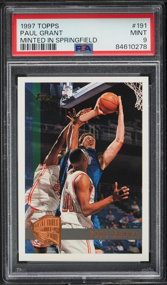 1997 Topps Basketball Minted in Springfield Paul Grant #191 PSA 8.5