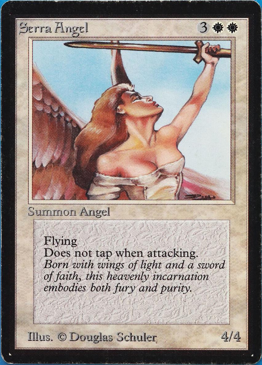 1993 Magic The Gathering Beta Serra Angel #NNO BGS 9.5