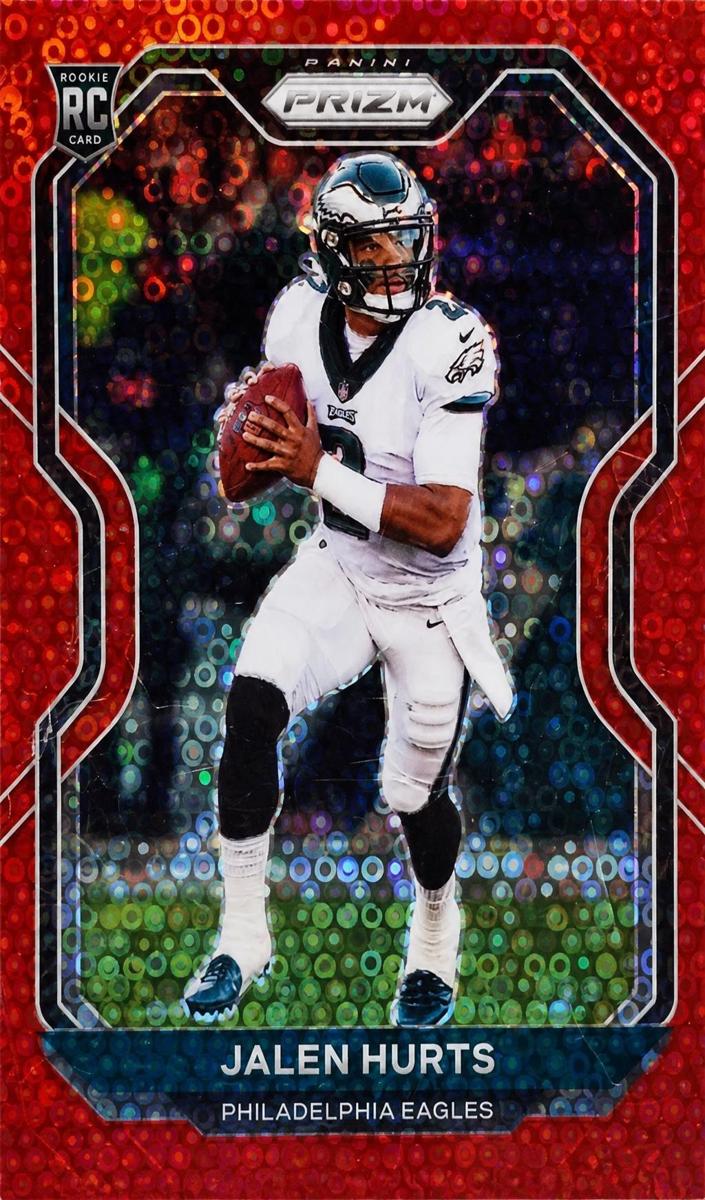 2020 Panini Prizm Football No Huddle Red Prizm Jalen Hurts #343