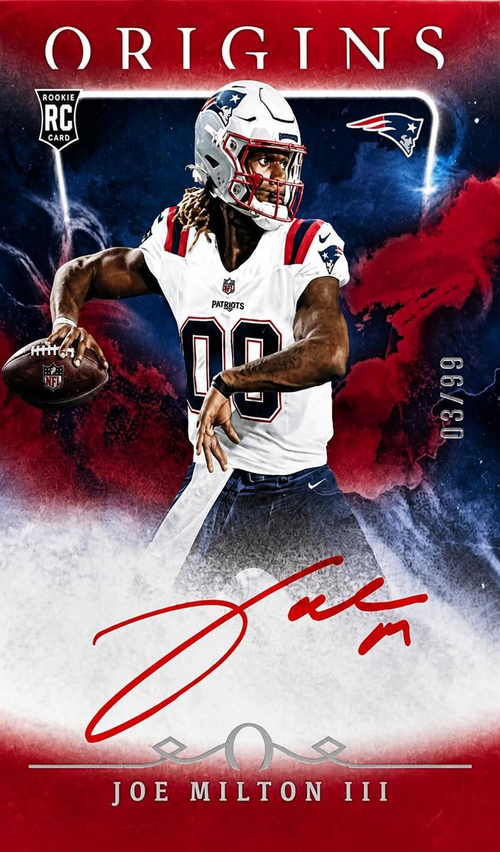 2024 Panini Origins Football Red Joe Milton III #RAU-JMI