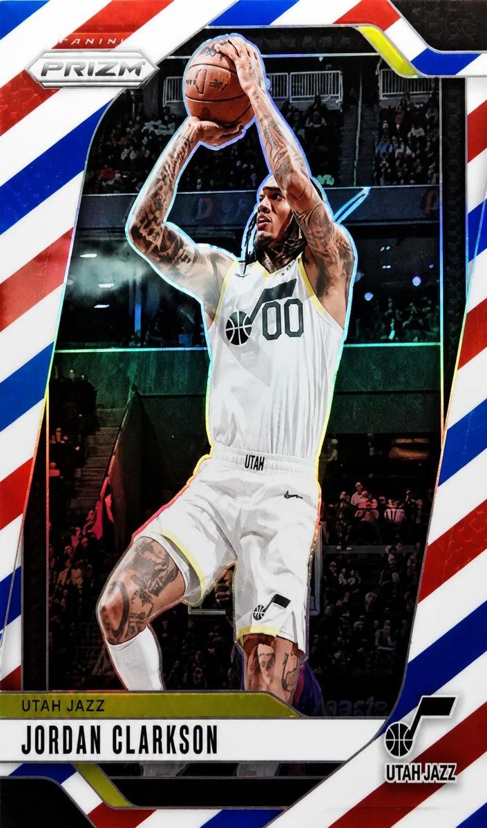 2024 Panini Prizm Basketball Red White and Blue Jordan Clarkson #3